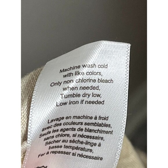 Coldwater Creek Linen Pant Tan Classic Neutral Minimalist Preppy Old Money Chic - Picture 12 of 12